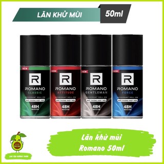 LĂN KHỬ MÙI ROMANO 50ML - Lăn ngăn mùi hương nước hoa kháng khuẩn ngăn mồ hôi thơm lâu