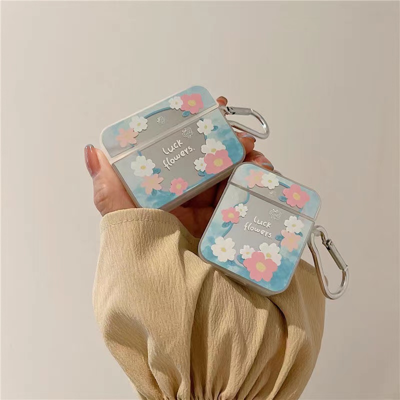 Ốp Hộp Đựng Tai Nghe Nhét Tai Silicon Mềm Hình Hoa Cho AIRPOD 3 airpods 2 / 1 / Pro2