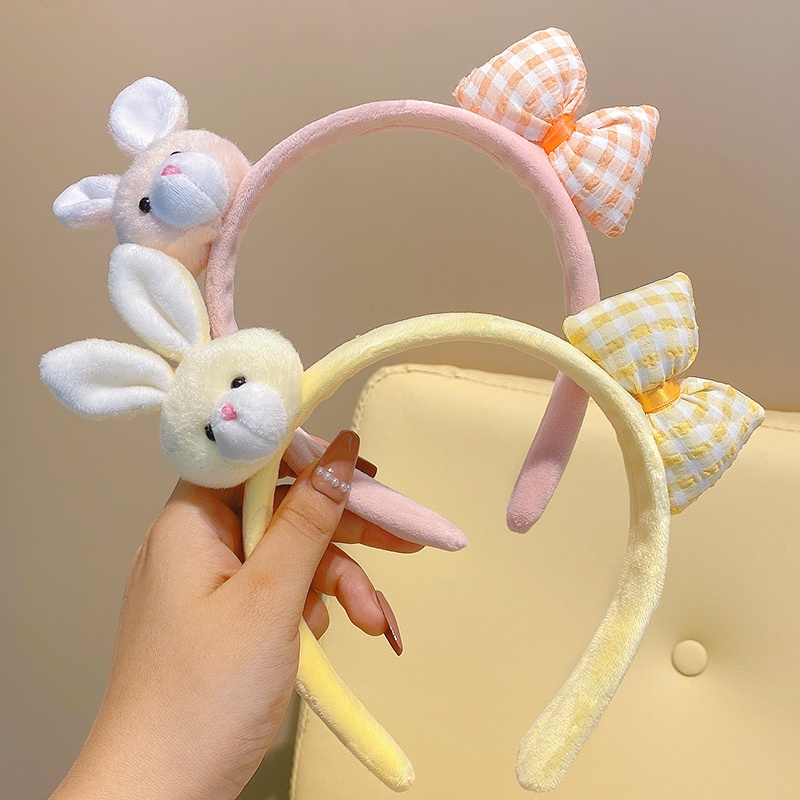 Băng Đô Cài Tóc Phủ Lông Kiểu Hoạt Hình Dễ Thương Thời Trang 2022 Cho Bé Gái