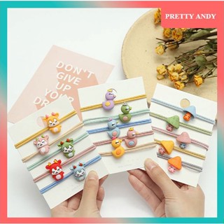 Set 5 dây buộc tóc,dây cột tóc hình Vịt , Nấm, Hươu đáng yêu nhiều màu sắc dành cho bạn nữ, em bé gái.