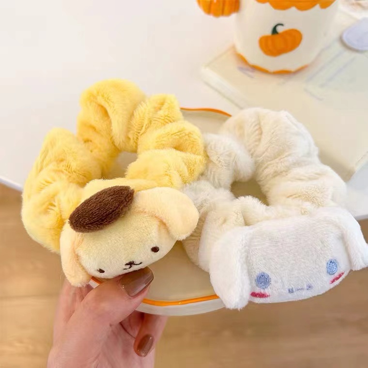 Dây Buộc Tóc Vải Lông Phong Cách Hàn Quốc Dễ Thương Dành Cho Bạn Nữ