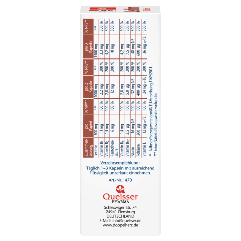 Mầm đậu nành Doppelherz Lecithin+B-vitamin 40 kapseln