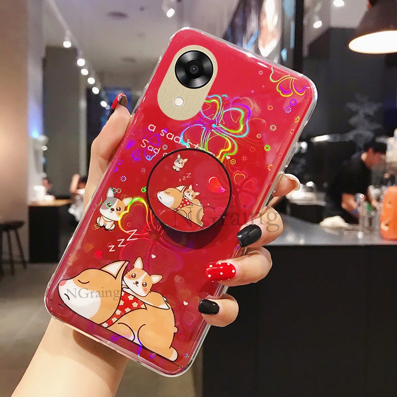 Ốp Điện Thoại Cho Oppo A17k Hoạt Hình Dễ Thương Gấu Silicon Có Giá Đỡ Nhiều Màu Sắc Hoa Anh Đào Vỏ 2022