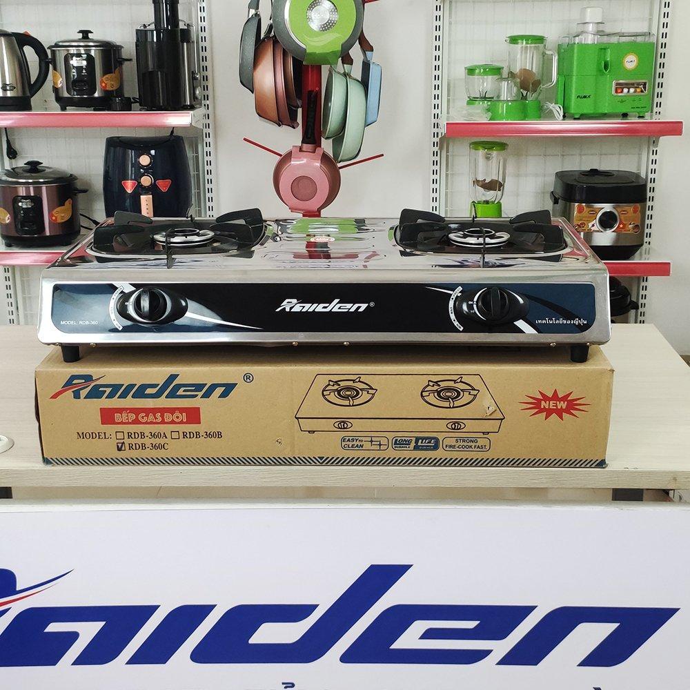Bếp ga đôi mặt inox Raiden RDB-360C đầu đốt Mol nhôm cao cấp, hệ thống đánh lửa Magneto không lo hư hỏng