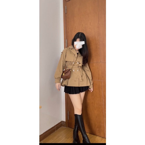 Áo măng tô dáng ngắn cho các b 1m50