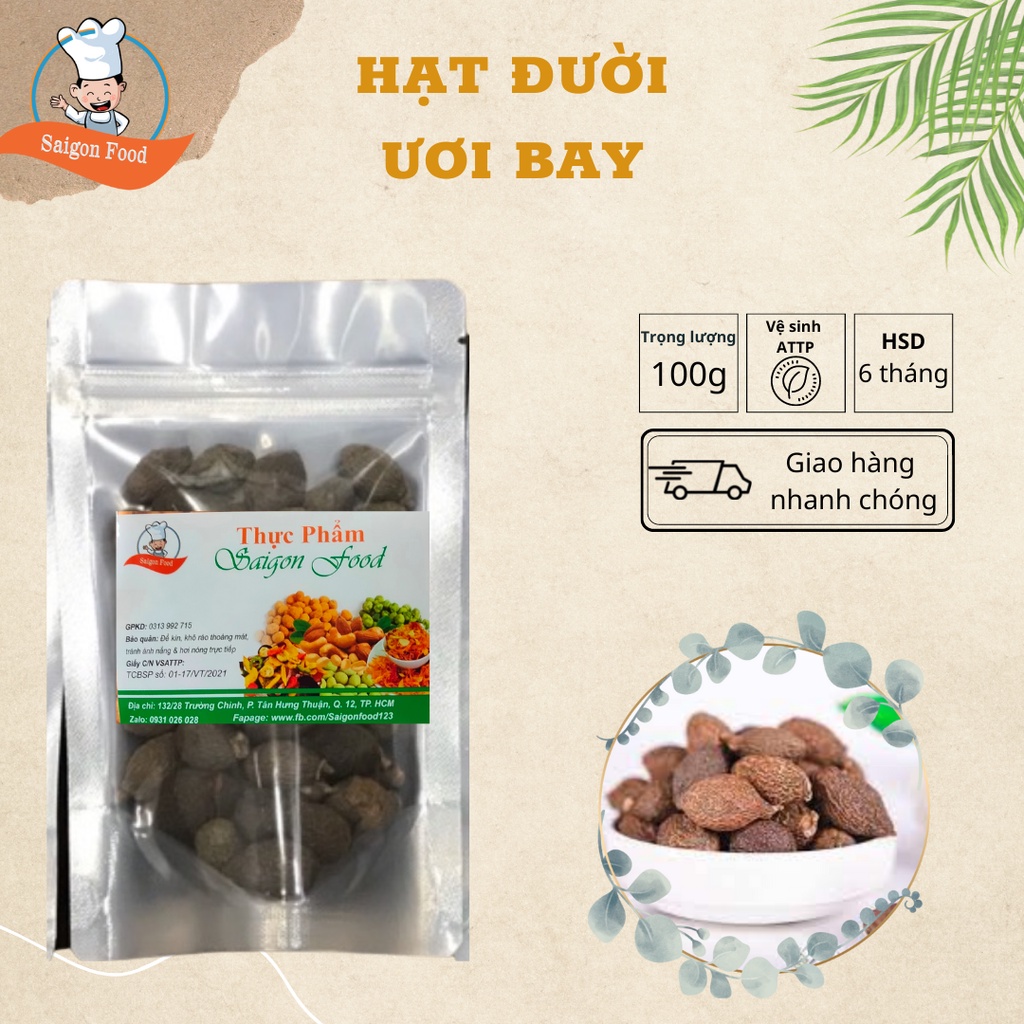 Hạt Đười Ươi Bay Cao Cấp Saigonfood 100g