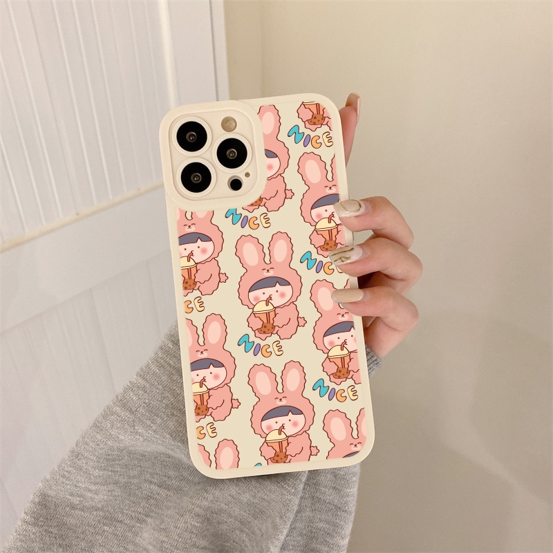 Ốp lưng iphone Pink Punny cạnh vuông 6/6plus/6s/6splus/7/7plus/8/8plus/x/xr/xs/11/12/13/14/pro/max/plus/promax - ORIO