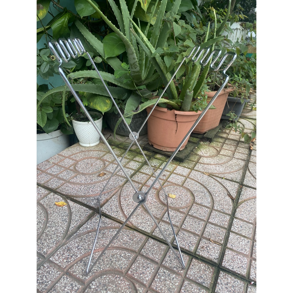 Giá treo túi đựng rác inox tiện dụng, khay treo túi rác du lịch, dã ngoại - Camping VietNam