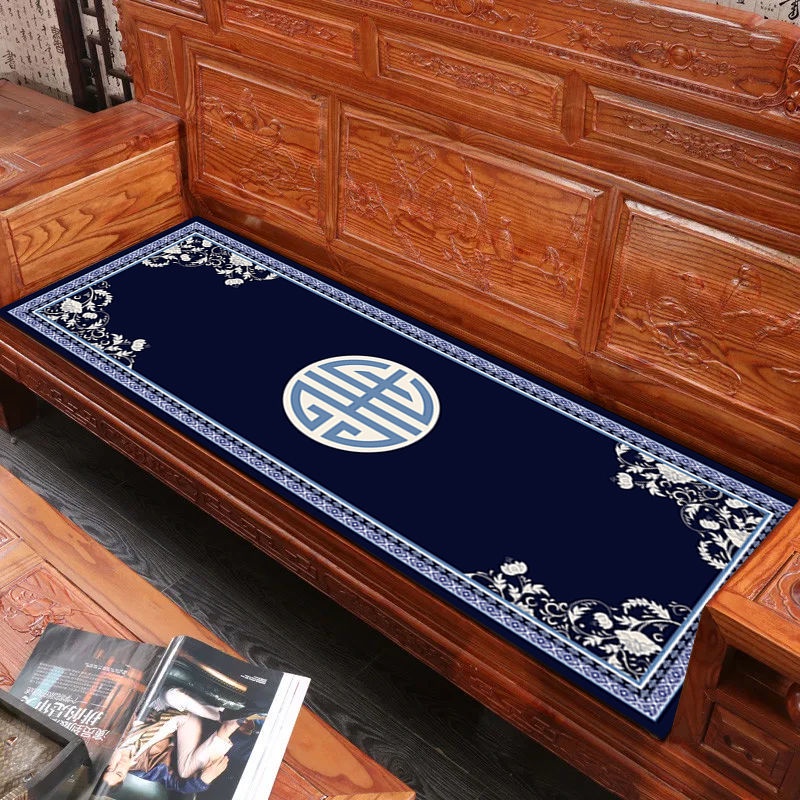 Đệm Lót Ghế Sofa Gỗ Màu Trơn Chống Trượt Phong Cách Trung Hoa