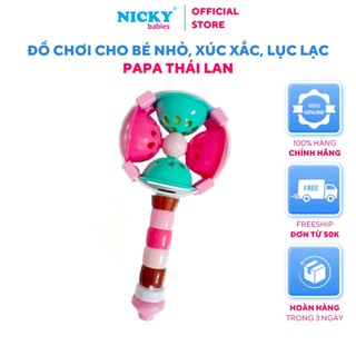 Đồ chơi cho bé nhỏ, xúc xắc, lục lạc có tay cầm, phát tiếng PAPA kiểm nghiệm chất lượng của Vietcert
