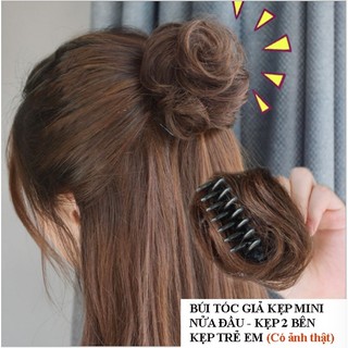 TÓC GIẢ BÚI MINI DẠNG KẸP(1 CẶP)