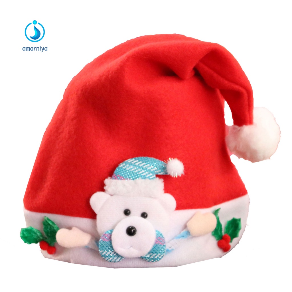 Amar Mũ Giáng Sinh Mềm Mại Màu Đỏ ElK