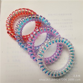Dây buộc tóc lò xo màu hologram