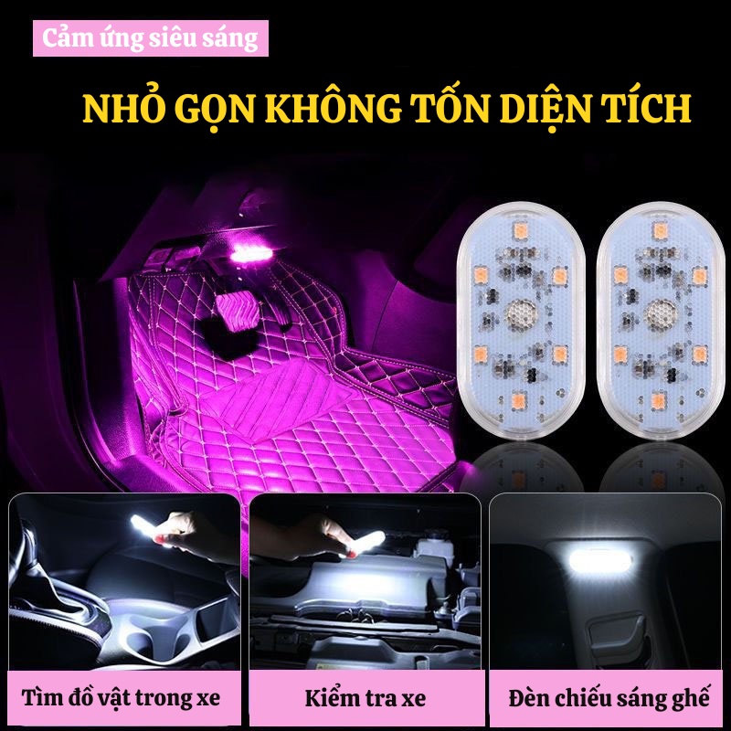 Đèn Led Gầm Ô Tô Đèn Led Trang Trí Gầm Ghế Ô Tô Xe Hơi Không Dây Cảm Ứng Đổi Nhiều Màu Săc  Gia.dung.hoang.anh