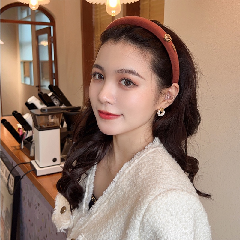 Băng Đô Cài Tóc Họa Tiết Hoa Thời Trang Hàn Quốc