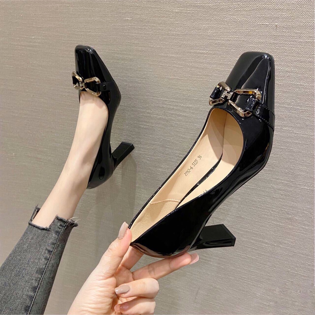 Giầy Cao Gót Nữ Da Bóng Hàng QCCC