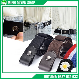 Dây Nịt Chun Thun 2 Bên Cài - Thắt Lưng Vải Co Giãn Đàn Hồi Điều Chỉnh Eo Quần