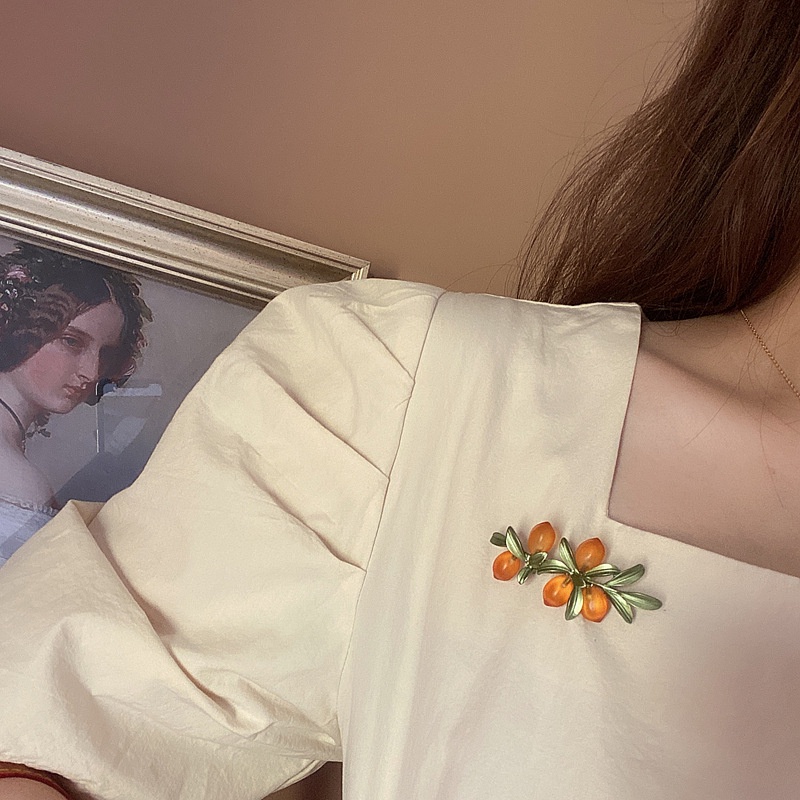 Ghim Cài Áo Hình Quả Mọng Phong Cách Vintage Tinh Tế