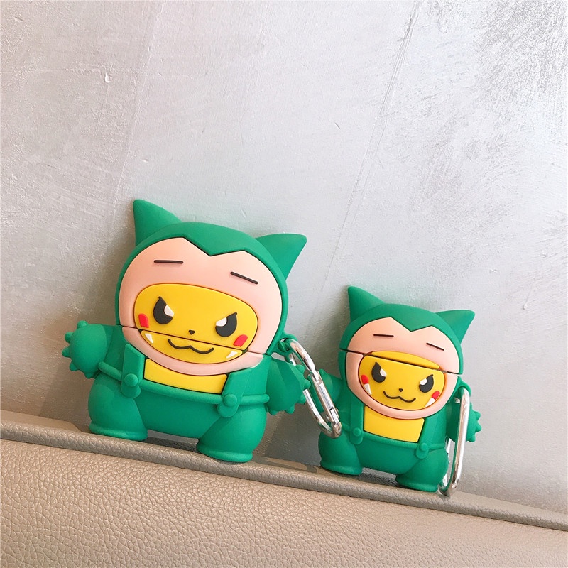 Vỏ Bảo Vệ Hộp Sạc Tai Nghe Airpods Pro 2 3 1 Bằng Silicon Họa Tiết Hoạt Hình Pikachu Pokemon Dễ Thương