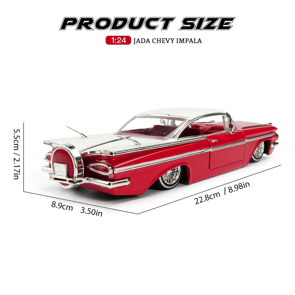 Mô Hình Xe Hơi Chevrolet Cổ Điển 9 Màu Tỉ Lệ 1 / 24