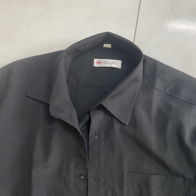 Áo sơ mi nam đen size l và xxl