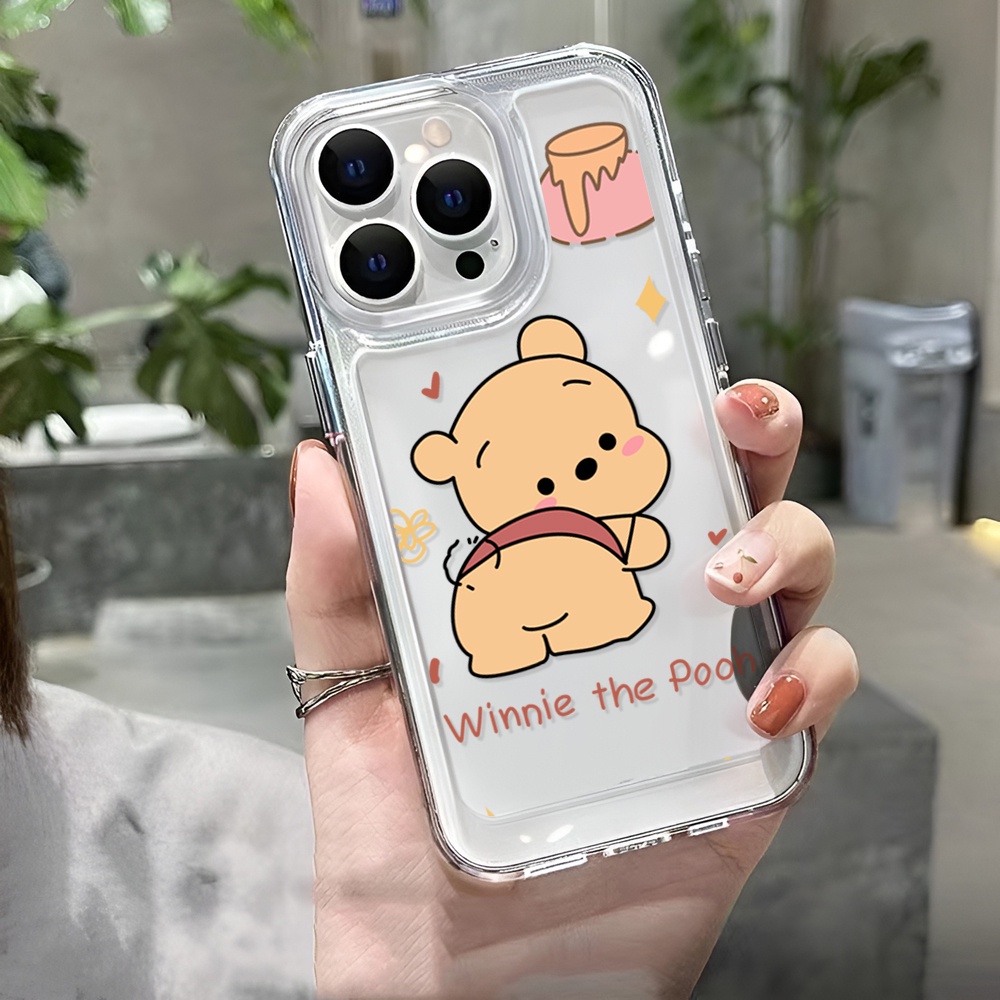 Ốp Điện Thoại Trong Suốt Họa Tiết Gấu Pooh Cho iphone 14 Pro Max 14 Plus 13 11 12 7Plus X XR XS Max 8 7