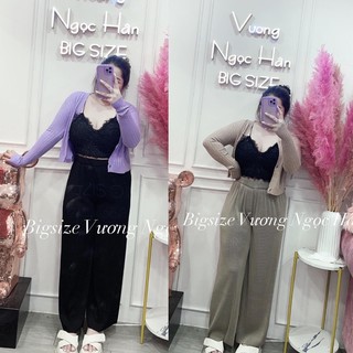 Quần ống rộng thun tăm bigsize