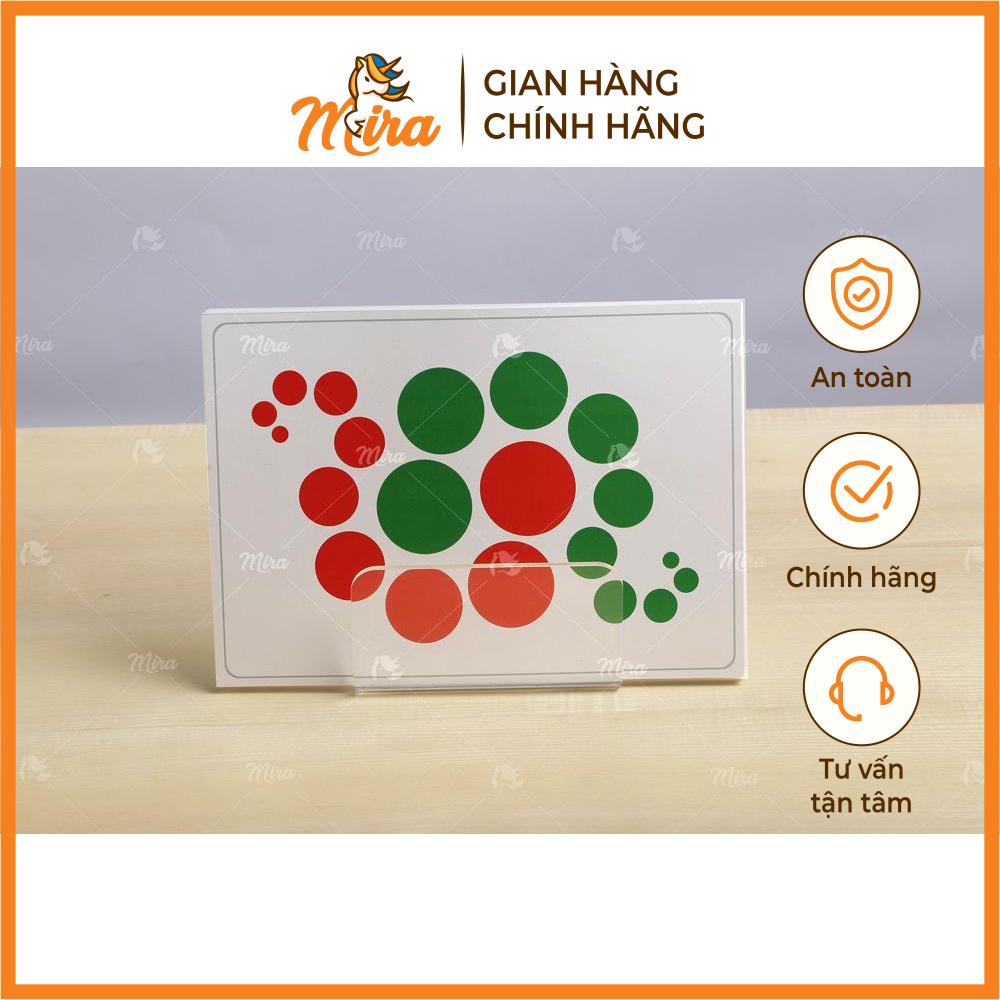 Montessori-  Thẻ xếp các khối hình trụ không núm theo mẫu- Mira Toys