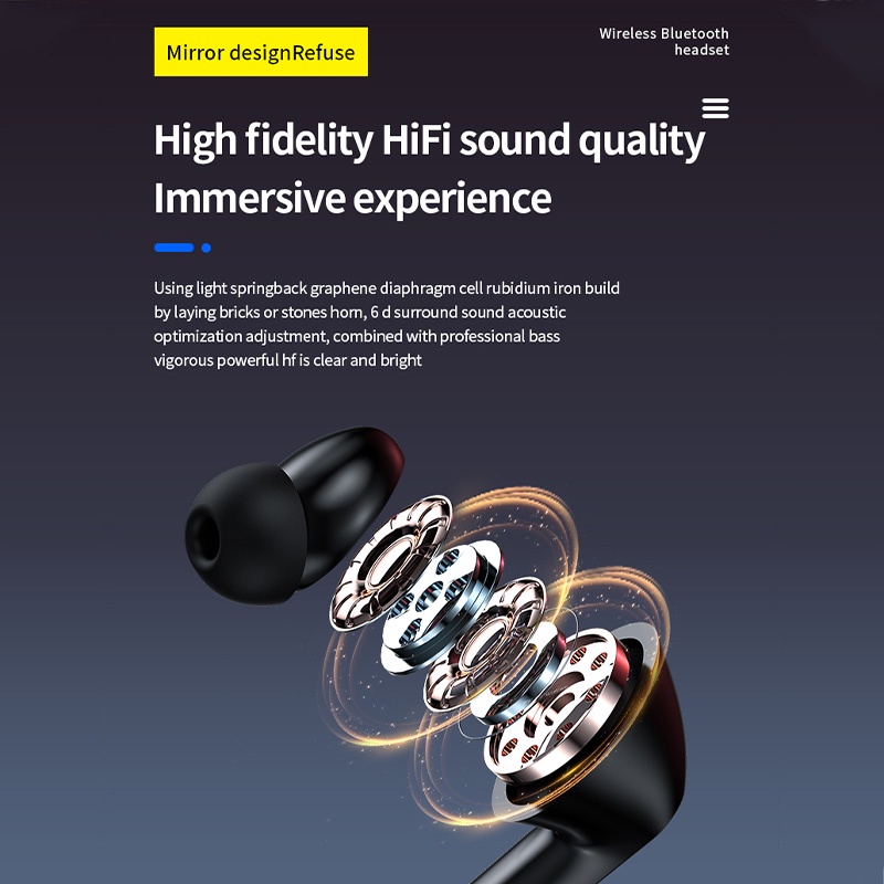 Tai Nghe Nhét Tai Không Dây Bluetooth Kỹ Thuật Số Kèm Hộp Sạc BQ10 TWS