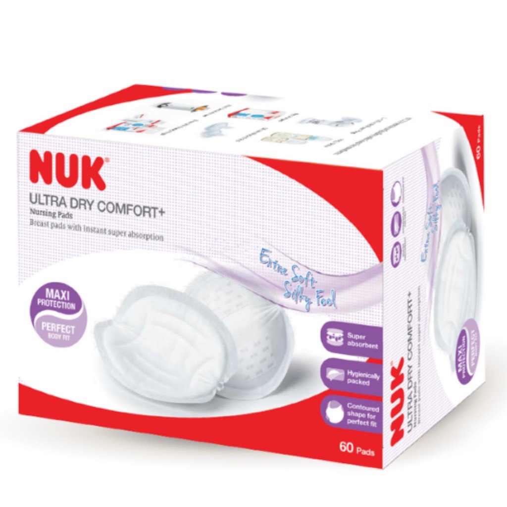 Lót thấm sữa cotton NUK thiết kế 3D thấm hút tốt bám dính cực cao