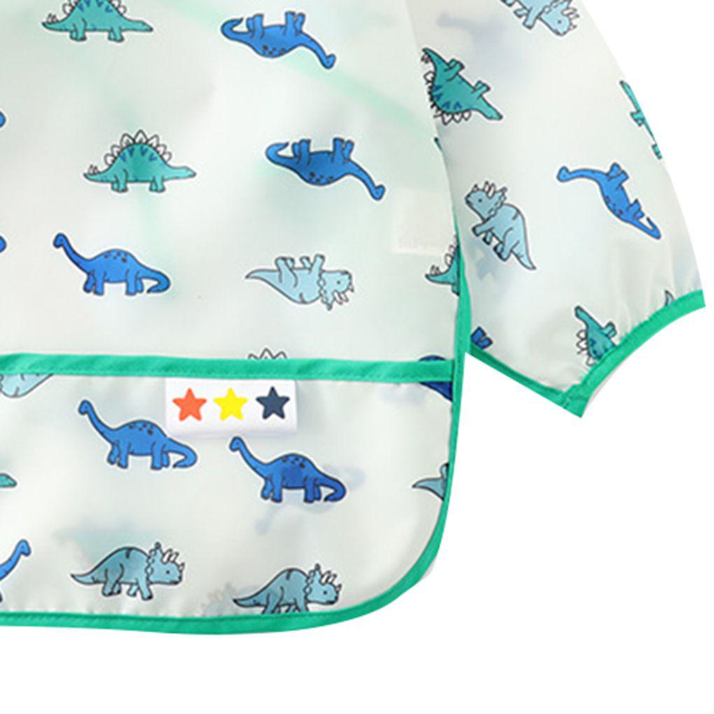 Tạp Dề Tay Dài Chống Thấm Nước In Họa Tiết Hoạt Hình Xinh Xắn Cho Bé