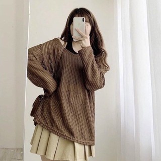 Set áo lưới mix croptop yếm form rộng hàng QCCC A017
