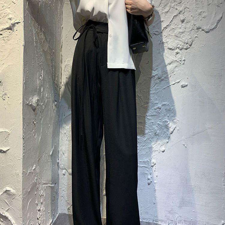 Quần Dài Ống Rộng Lưng Cao Thời Trang Xuân Thu Phong Cách Mới Cho Nữ