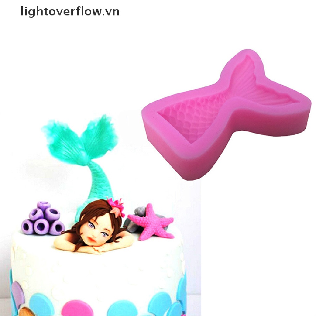 Khuôn Silicon Làm Bánh Kẹo Hình Đuôi Nàng Tiên Cá Trang Trí Giáng Sinh