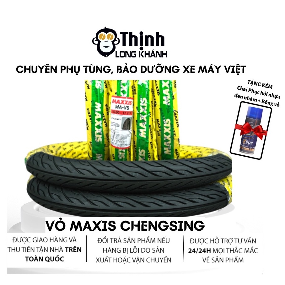 Vỏ Maxxis Cheng Shin (gai xuong cá) - Có ruột (Ruột mua riêng, shop không bán kèm) + Tặng kèm bóng vỏ
