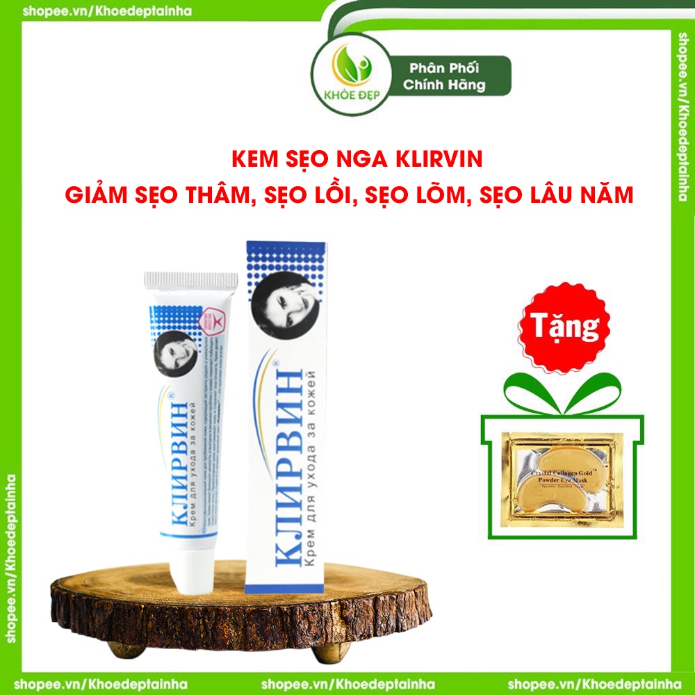 Kem sẹo Nga Klirvin, giảm sẹo lồi, sẹo lõm, sẹo thâm, sẹo tai nạn, sẹo lâu năm, phục hồi tái tạo da, rạn da, kem sẹo Nga