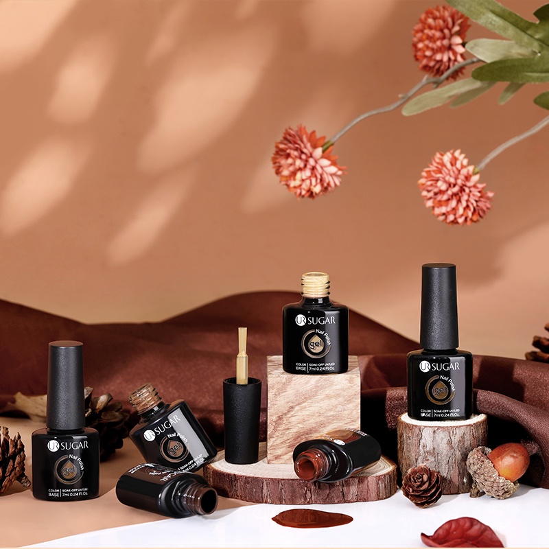 Set 6 sơn móng tay UR SUGAR màu sắc lấp lánh khác nhau tùy chọn thời trang mùa thu 7ml