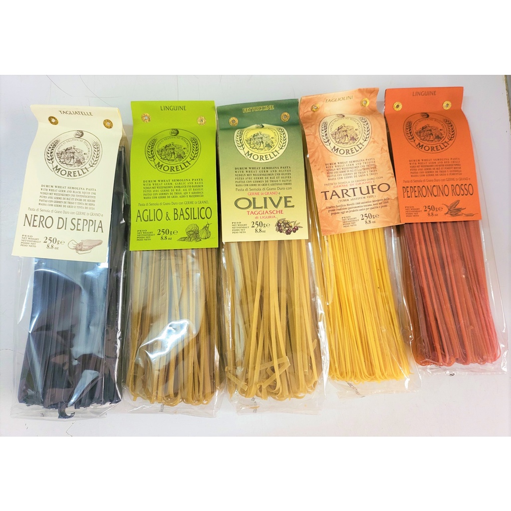 [Gói 250g – OLIVE] MÌ Ý SỢI DẸT VỊ QUẢ Ô LIU [Italia] MORELLI Fettuccine Olive Pasta (cff)