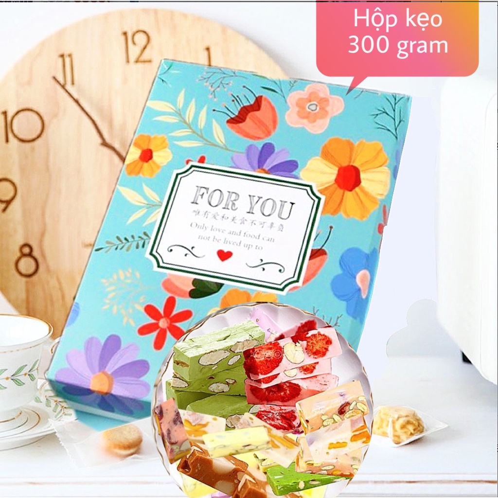 Kẹo nougat , Kẹo hạnh phúc, nougat sữa hạt ,ăn kiêng, ăn vặt thơm ngon Healthy mix vị nhiều hạt mềm dẻo