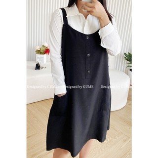 Yếm Bầu Đen Phối Khuy _MYC1318