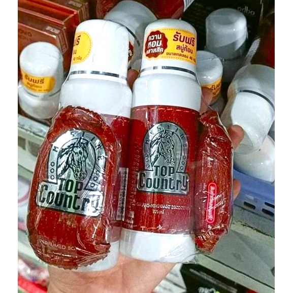 Lăn Khử Mùi Ngựa Top Country Hương Nước Hoa 100ml Thái Lan (Tặng Kèm Xà Phòng)