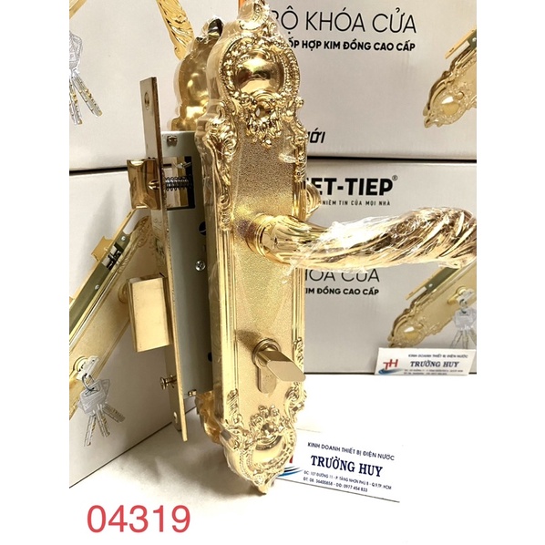 Hoả tốc - HCM 0918482650 - Khoá ĐỒNG cao cấp dùng cửa gỗ của Việt Tiệp 04319 - Bảo hành 3 năm