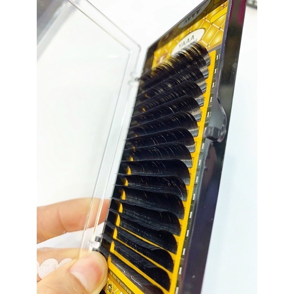 Mi YAA C , D 0.10 - Hãng Mi Khay Sợi Đen Bóng Hút Keo Cao Cấp - Dụng Cụ Nối Mi Chính Hãng