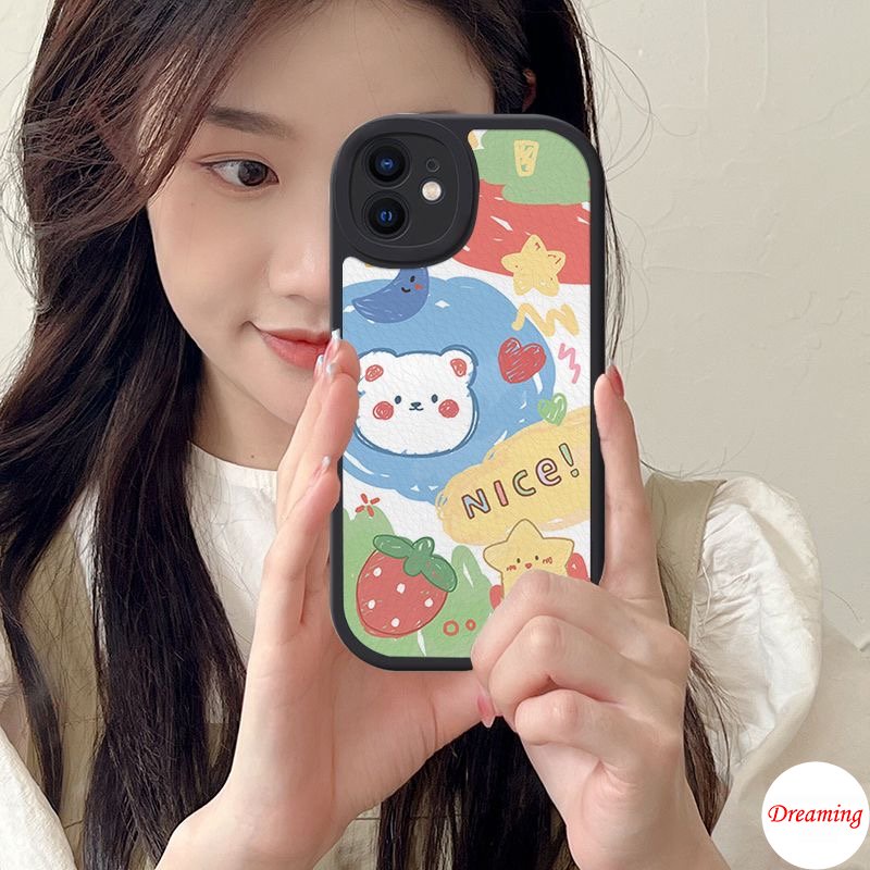 Ốp Điện Thoại Mềm Họa Tiết Cầu Vồng Mắt To Cho iphone 15 14 13 12 11 pro x xr xs max se 2020 6 6s 7 8 plus