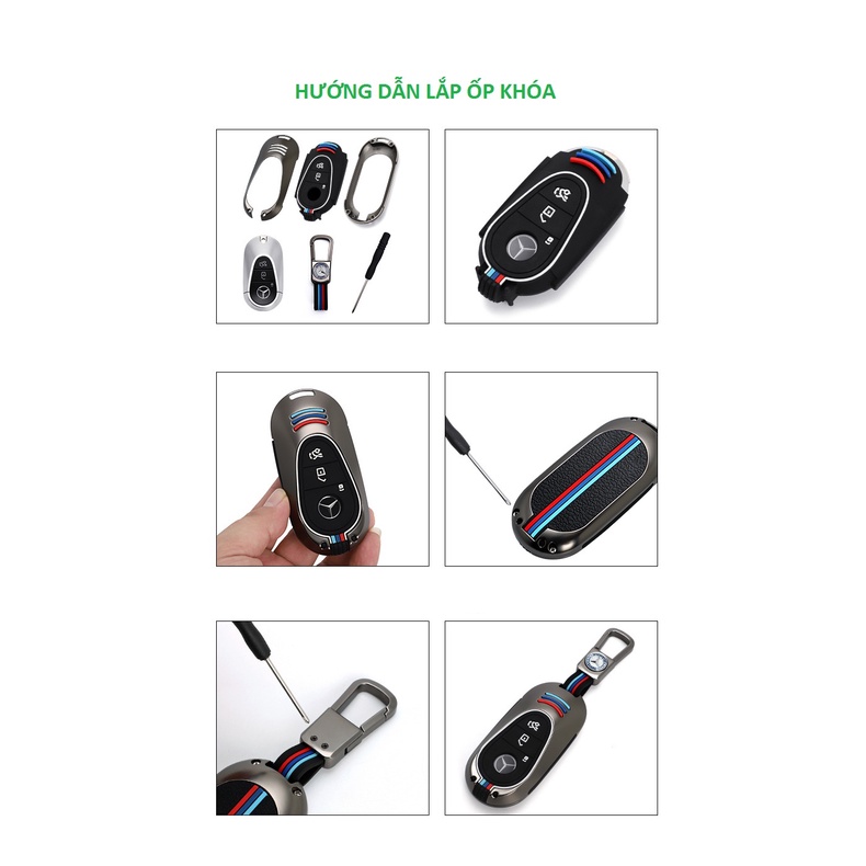 Ốp Chìa Khóa Xe Mercedes-Benz s-class s400l s450l  s500l W223 2022 mới c200l c260l Hợp Kim Kẽm
