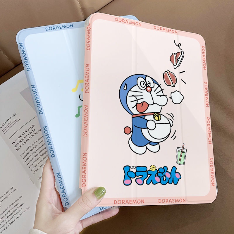 Ốp Máy Tính Bảng TPU Mềm Hình Doraemon Dễ Thương Có Khe Đựng Bút Cho iPad GEN7 / 8 / 9 Air4 Air5 Pro11 "Pro12.9" 2020 / 2021 mini6