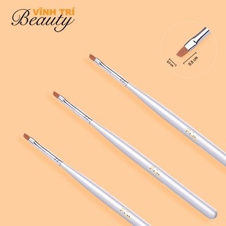 Cọ bản xéo FOL – lông mịn đàn hồi, đầu cắt góc; line chéo, bo viền, mảng nghiêng nhanh và mượt.