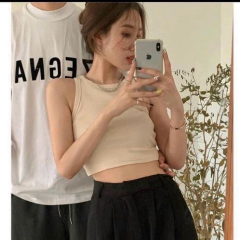 Áo Croptop ba lỗ nữ ngưc ôm Body chất liệu thun cotton 100% co dãn mạnh -T&T_store08