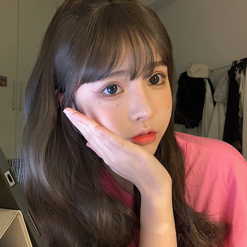 Tóc Giả Dài Xoăn Màu Tím / Hồng / Xanh Dương / Đen / Nâu Dùng Hóa Trang Lolita