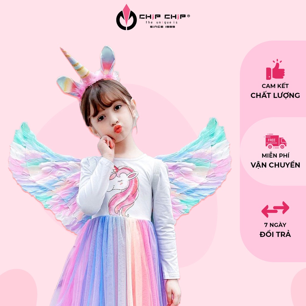 Bộ cánh thiên thần hóa trang nhiều màu sắc Unicorn đeo lưng cho bé gái - Chip Chip Shop